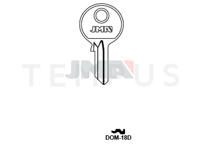 DOM-18D Cilindričan ključ (Silca DM11 / Errebi DM13) 18370