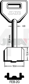 JMA FEB-2G Kasa ključ (Silca 5FEB5 / Errebi 1FEB3)