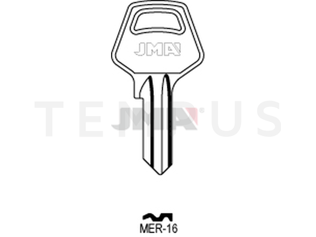 MER-16 Cilindričan ključ (Silca MER1R / Errebi MR4S) 13476