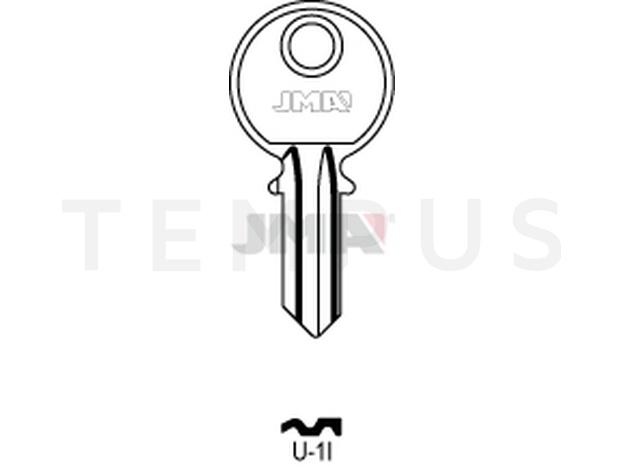 U-1I Cilindričan ključ (Silca UL057 / Errebi U3PS) 13986