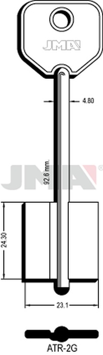JMA ATR-2G kl.1AT Kasa ključ (Silca 5AT1 / Errebi 2AT1)