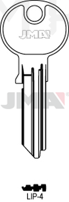 JMA LIP-4 Cilindričan ključ (Silca LP57R / Errebi LIP23R)