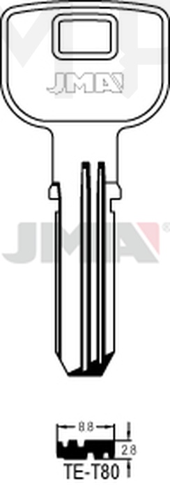 JMA TE-T80 Specijalan ključ (Silca TE5 / Errebi TS12)