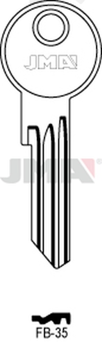 JMA FB-35 Cilindričan ključ (Silca FB22RX / Errebi F42RL)