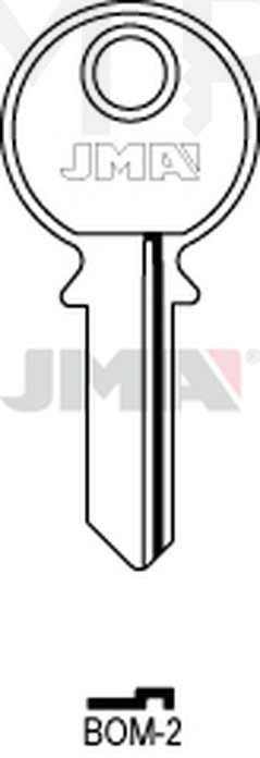 JMA BOM-2 Cilindričan ključ (Silca BO2R / Errebi BOM1R)