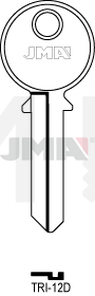 JMA TRI-12D Cilindričan ključ (Silca TL8 / Errebi TR8R)