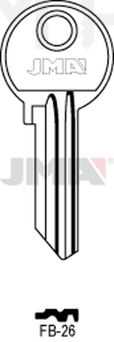 JMA FB-26 Cilindričan ključ (Silca FB25R / Errebi F34R)