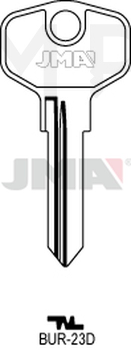 JMA BUR-23D Cilindričan ključ (Silca BUR34R / Errebi BG46R)