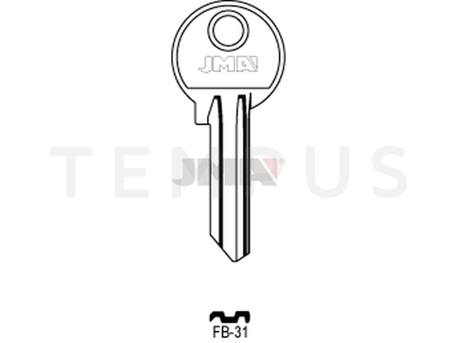 FB-31 Cilindričan ključ (Silca FB8R) 13007