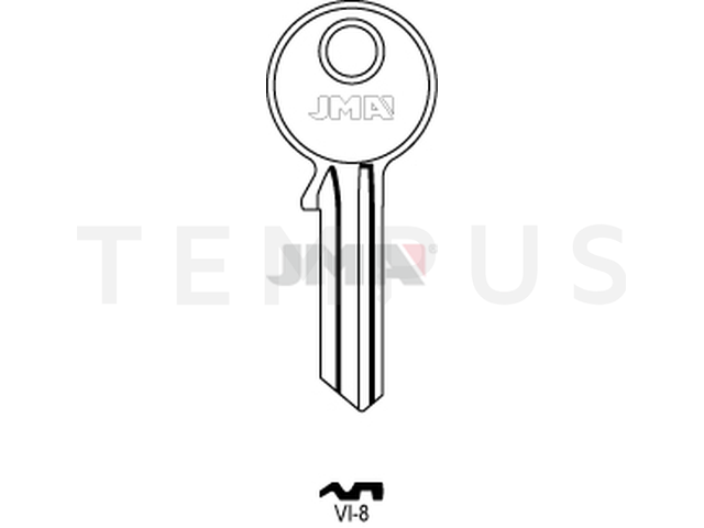 VI-8 Cilindričan ključ (Silca VI3R / Errebi VS5R) 14056