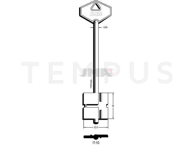 IT-1G  Kasa ključ (Silca 5IT8 / Errebi 2IT4) 13261