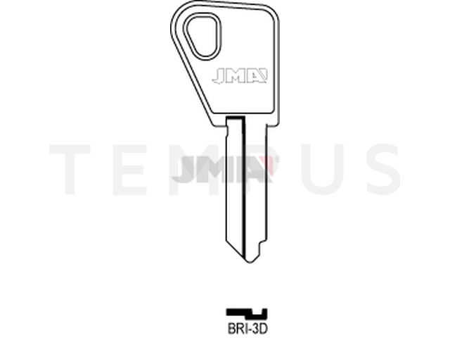 BRI-3D Cilindričan ključ (Silca BD4R / Errebi BD8R) 12629