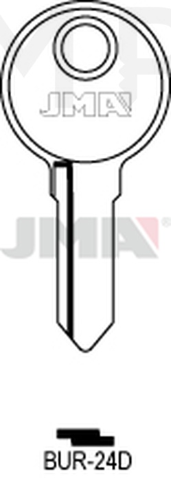 JMA BUR-24D Cilindričan ključ (Silca BUR31R / Errebi BG47R)