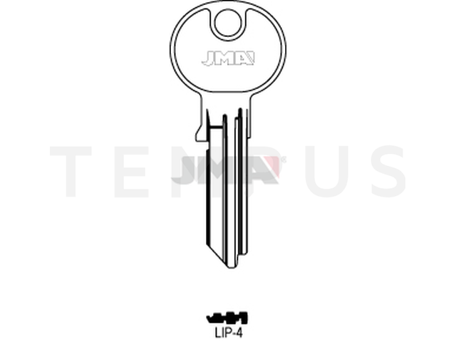 LIP-4 Cilindričan ključ (Silca LP57R / Errebi LIP23R) 13408