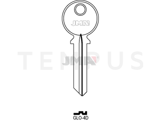 GLO-4D Cilindričan ključ (Silca GL9 / Errebi GO10) 13128