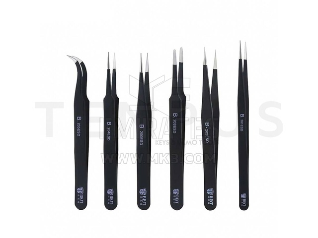 BST-03 ESD antistatičke pincete od nerđ. čelika - 6 vrsta 15142