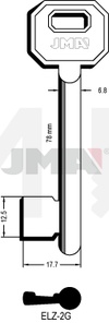 JMA ELZ-2G Kasa ključ (Silca 6EL1 / Errebi 65EZ2)