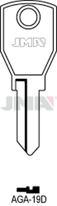 JMA AGA-19D Cilindričan ključ (Silca AGA4 / Errebi AGA4 )