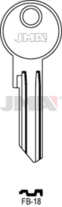 JMA FB-18 Cilindričan ključ (Silca FB20RX / Errebi F38RL)