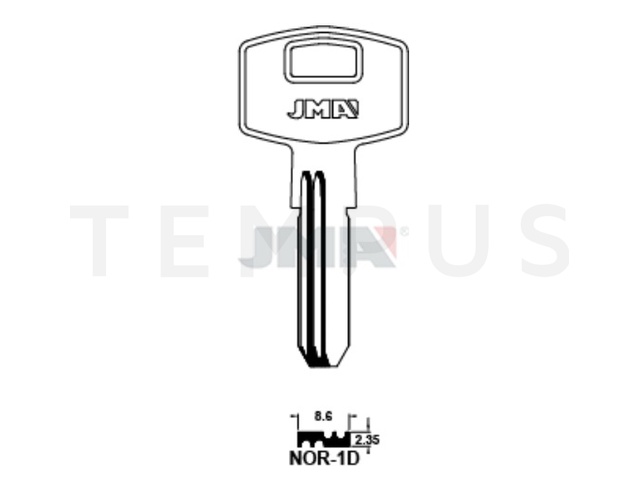 NOR-1D Specijalan ključ (Silca DBL1* / Errebi NOR1) 20151