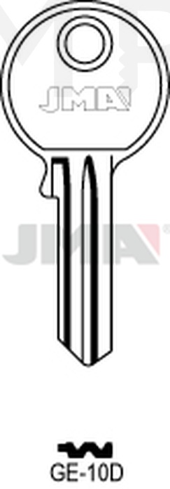 JMA GE-10D Cilindričan ključ (Silca GE118 / Errebi GG49)