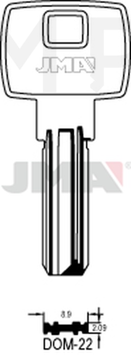 JMA DOM-22 Specijalan ključ (Silca DM118, DM120 / Errebi DM82, DM82L)