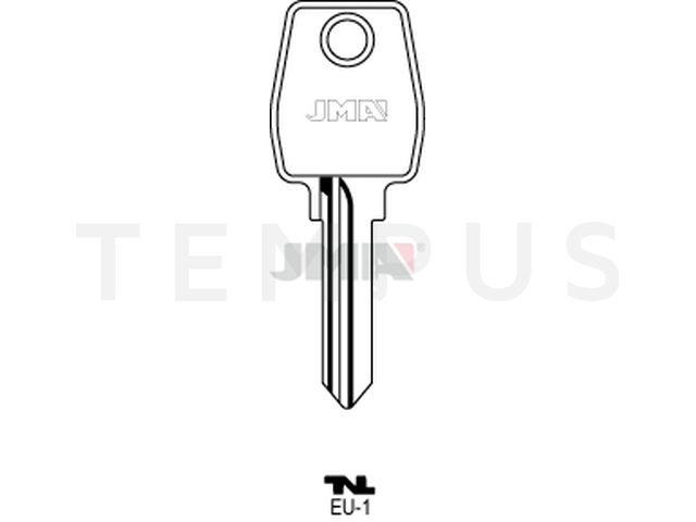 EU-1 Cilindričan ključ (Silca EU1R / Errebi EL1R) 12930