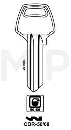 JMA COR-50-60  Cilindričan ključ (Silca CB1 / Errebi CO5D)