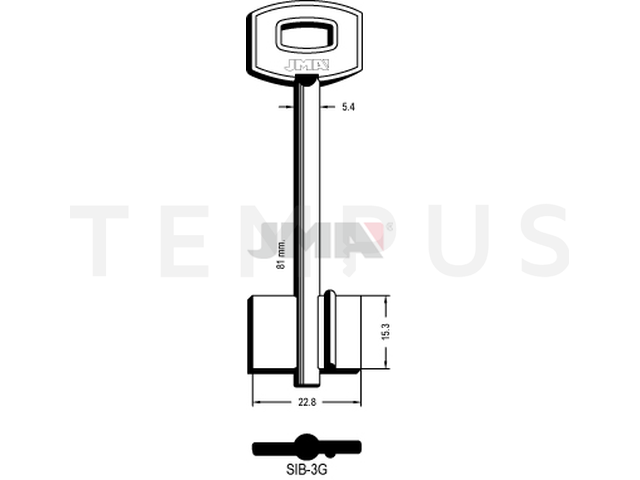 SIB-3G Kasa ključ (Silca SM / Errebi 2SEM2) 13686