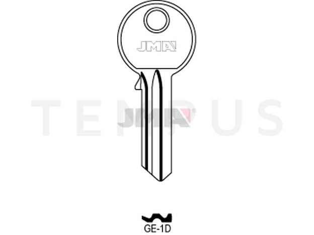 GE-1D Cilindričan ključ (Silca GE1, FK1, AB7, GE32 / Errebi GG5DN)