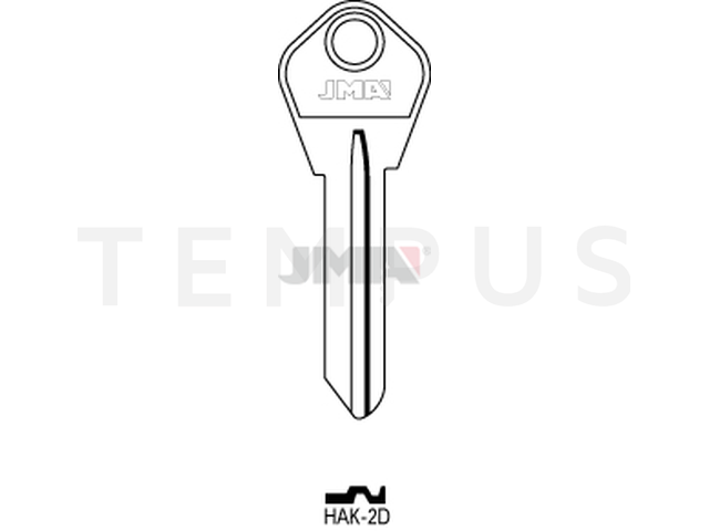 HAK-2D Cilindričan ključ (Silca HAK2 / Errebi HAR2D) 13167