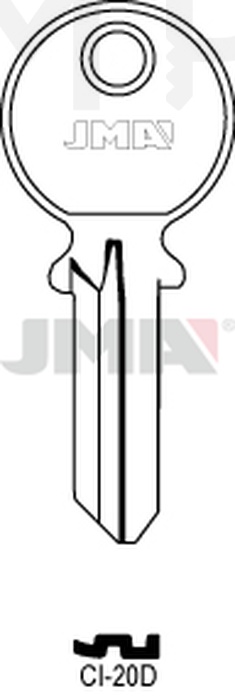 JMA CI-20D Cilindričan ključ (Silca CS500R / Errebi CG5D)