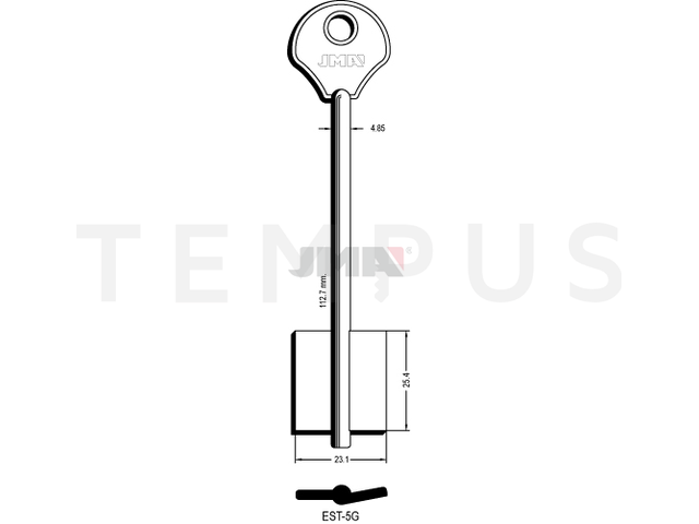 EST-5G Kasa ključ (Silca EL / Errebi 2ES2) 12928