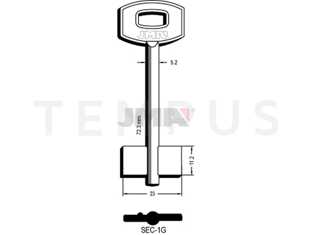 SEC-1G Kasa ključ (Silca 5SCM2 / Errebi 1SEM1) 13667