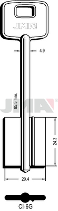 JMA CI-6G Kasa ključ (Silca 5CS2 / Errebi 2CI4)