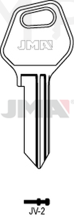 JMA JV-2 Cilindričan ključ (Silca VS090V, PC13, FM090, FM6 / Errebi FB1, FB3)