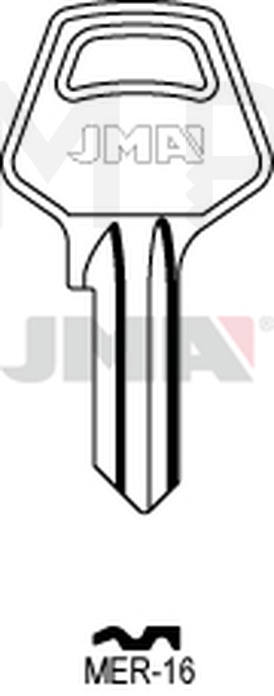 JMA MER-16 Cilindričan ključ (Silca MER1R / Errebi MR4S)