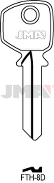 JMA FTH-8D Cilindričan ključ (Silca FH9R / Errebi FT9R)