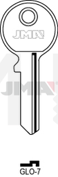 JMA GLO-7 Cilindričan ključ (Silca GL3R / Errebi GO3)