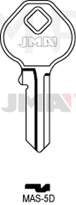JMA MAS-5D Cilindričan ključ (Silca MS5R, MS13R / Errebi M13R)