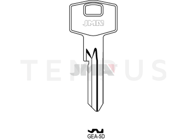 GEA-5D Cilindričan ključ (Silca BVA4, GR15 / Errebi GRA2) 13112