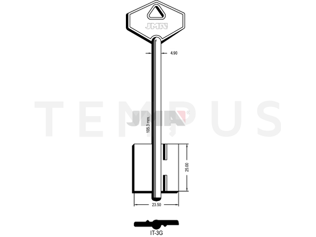 IT-3G Kasa ključ (Silca 5IT6 / Errebi 2IT3) 13263