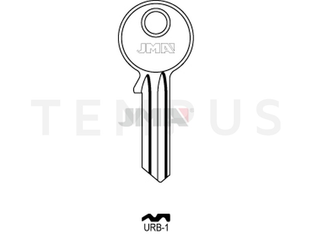 URB-1 Cilindričan ključ (Silca UB2R / Errebi URB5S) 14023