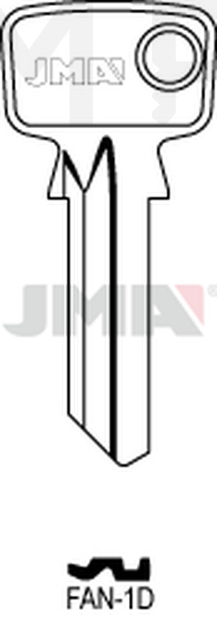 JMA FAN-1D Cilindričan ključ (Silca FAN1 / Errebi FN5D)