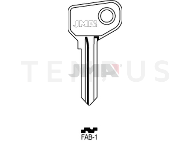 FAB-1 Cilindričan ključ (Silca FAB2 / Errebi FAA3) 12967