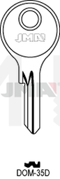 JMA DOM-35D Cilindričan ključ (Silca DM8 / Errebi DM15)