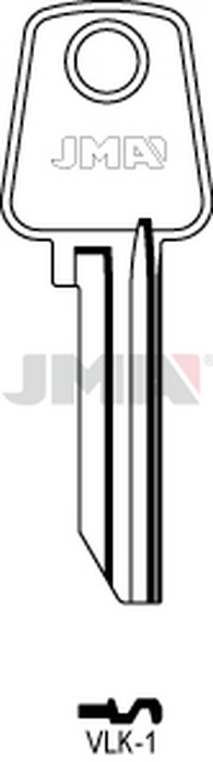 JMA VLK-1 Cilindričan ključ (Silca VLK2R / Errebi VL1S)
