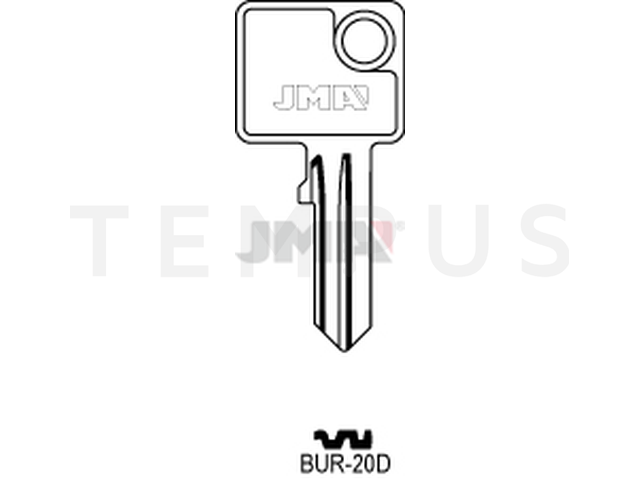 BUR-20D Cilindričan ključ (Silca BUR62 / Errebi BG38) 12653