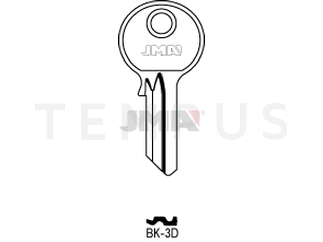 BK-3D Cilindričan ključ (Silca YL30 / Errebi KS3PD) 12595