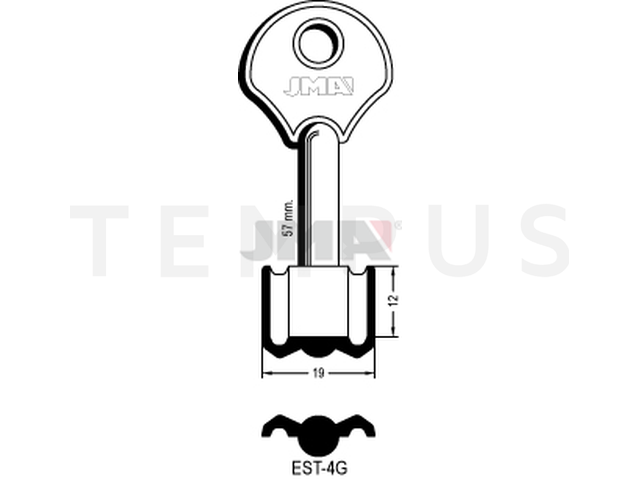 EST-4G Kasa ključ (Silca EPN / Errebi 1ES4) 12927